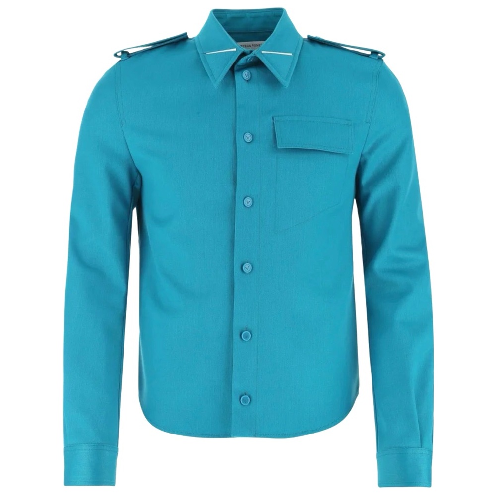 Bottega Veneta Wool Epaulette Shirt